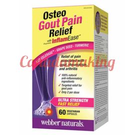 webber naturals Osteo Gout Pain Relief with InflamEase Capsules 60 count