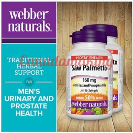 webber naturals Saw Palmetto Extract 160 mg  2 x 90 softgels