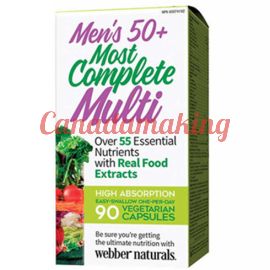 webber naturals Men’s 50+ Most Complete Multi 90 vegetarian caps