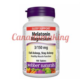 webber naturals Melatonin Magnesium 3/150 mg tablets 100 count